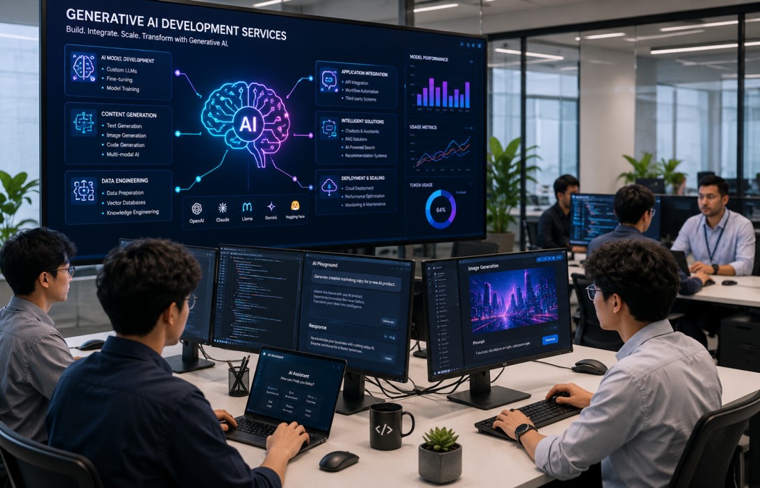 Generative AI Development Services: Building Secure, Scalable AI Solutions for US Businesses