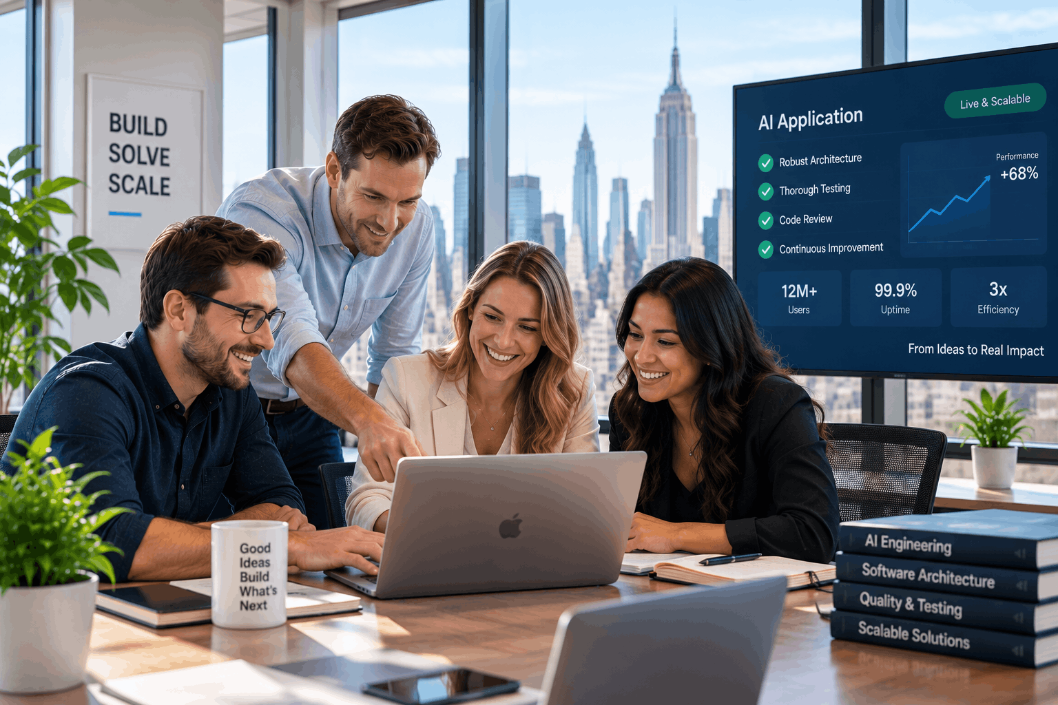 AI-powered business application development team